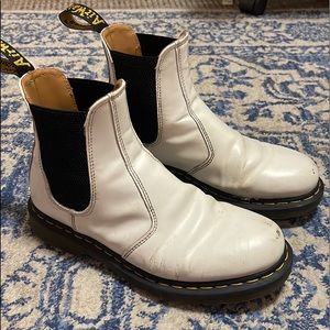 White Dr. Martens Chelsea Boots